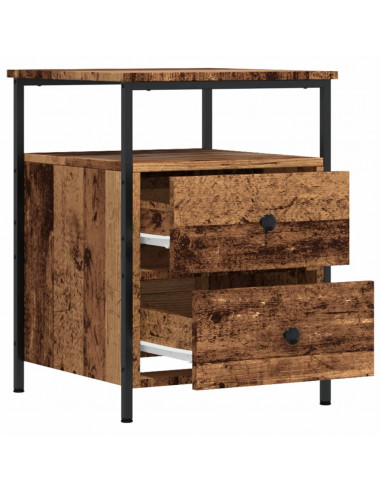 Comodini Legno Antico 2 pz 44x45x60 cm in Legno Multistrato