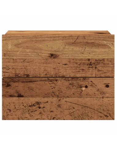 Comodino a Muro Legno Antico 40x32x30 cm