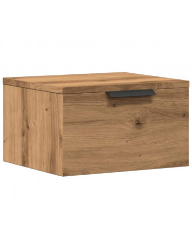 Comodino a Muro Rovere Artigianale 34x30x20 cm