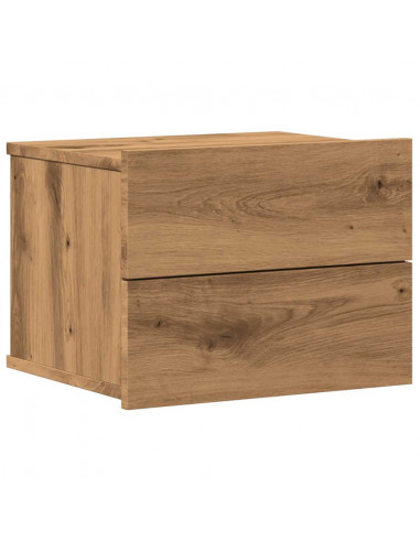 Comodino a Muro Rovere Artigianale 40x32x30 cm