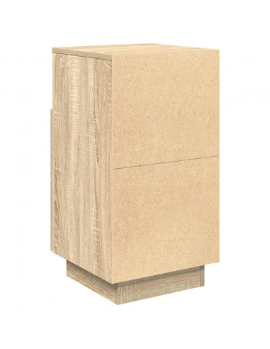 Comodino con 2 Cassetti Rovere Sonoma 36x36x68 cm