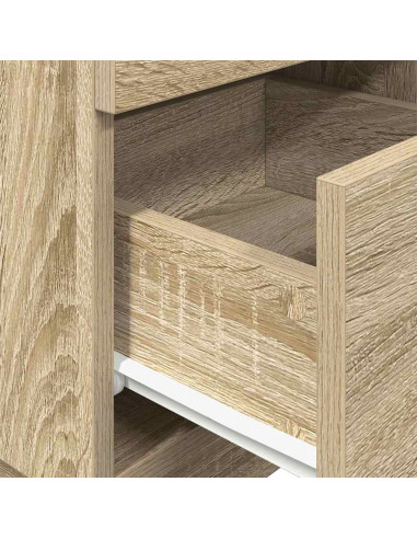 Comodino con 2 Cassetti Rovere Sonoma 36x36x68 cm