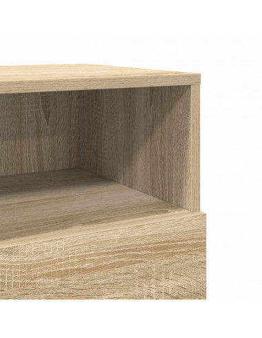 Comodino con 2 Cassetti Rovere Sonoma 36x36x68 cm