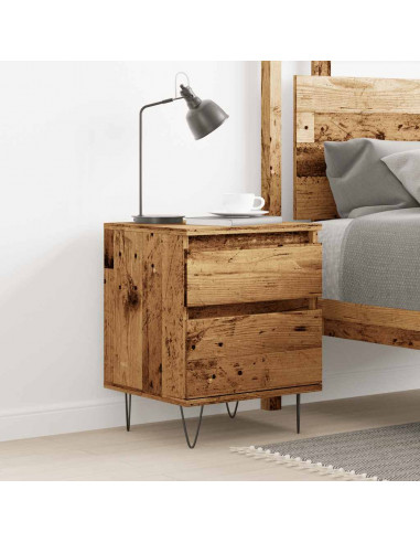 Comodino Legno Antico 40x35x50 cm in Legno Multistrato