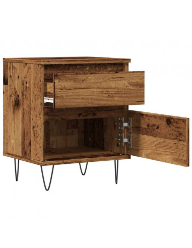 Comodino Legno Antico 40x35x50 cm in Legno Multistrato