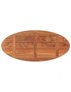 Piano Tavolo 110x40x3,8 cm Ovale in Legno Massello di Acacia