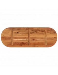Piano Tavolo 110x40x3,8 cm Ovale in Legno Massello di Acacia