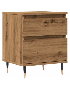 Comodino Rovere Artigianale 40x35x50 cm in Legno Multistrato 2