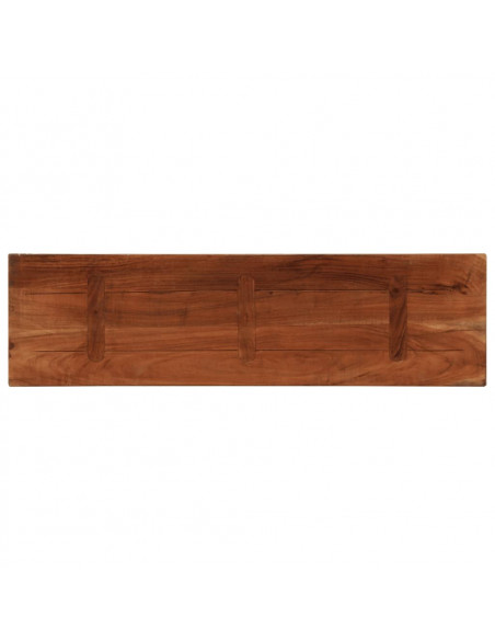 Piano Tavolo 110x40x3,8 cm Rettangolare in Massello di Recupero