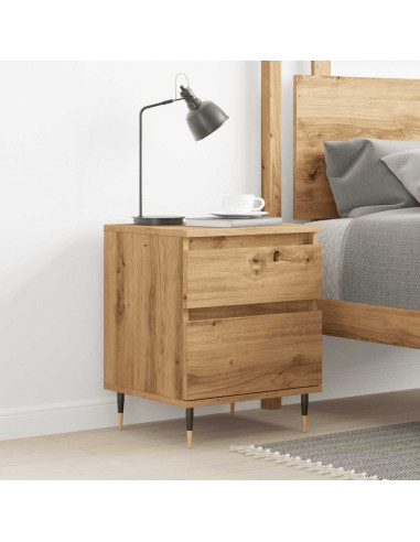 Comodino Rovere Artigianale 40x35x50 cm in Legno Multistrato