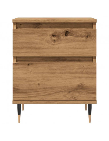 Comodino Rovere Artigianale 40x35x50 cm in Legno Multistrato