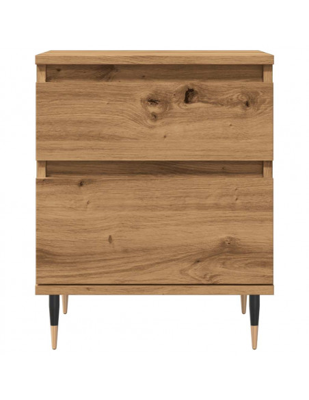 Comodino Rovere Artigianale 40x35x50 cm in Legno Multistrato
