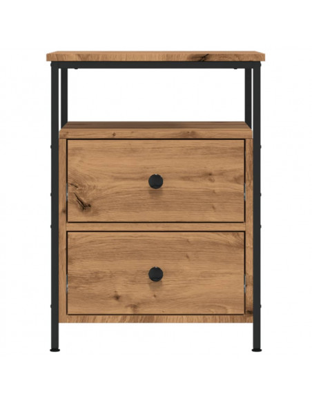 Comodino Rovere Artigianale 44x45x60 cm in Legno Multistrato