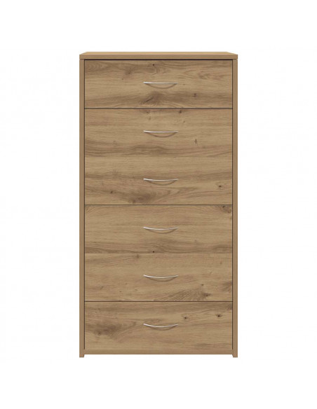 Credenza 6 Cassetti Rovere Artigianale 50x34x96cm Truciolato