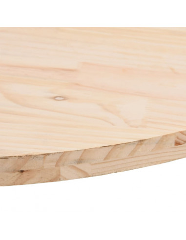 Piano Tavolo 110x55x2,5 cm in Legno Massello di Pino Ovale