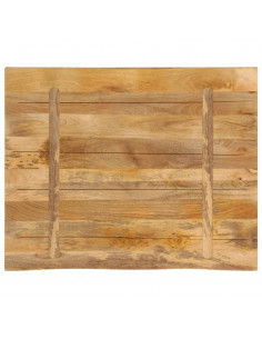 Piano Tavolo 110x80x2,5 cm Bordi Vivi Legno di Mango Grezzo