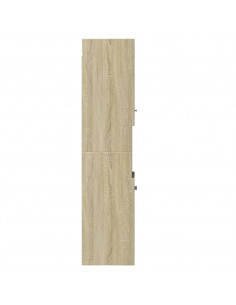 Mobile da Bagno Rovere Sonoma 30x30x130 cm in Legno Multistrato 2