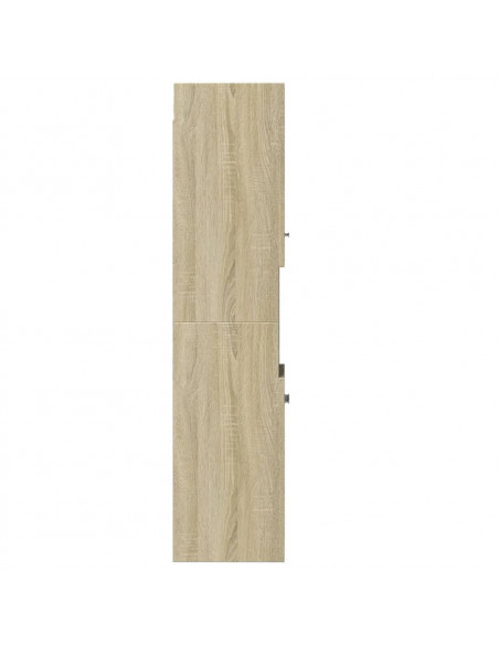 Mobile da Bagno Rovere Sonoma 30x30x130 cm in Legno Multistrato