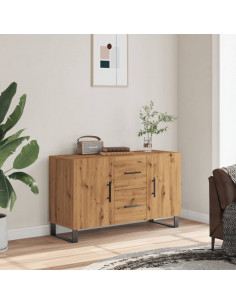 Credenza Rovere Artigianale 100x36x60 cm in Legno Multistrato 2