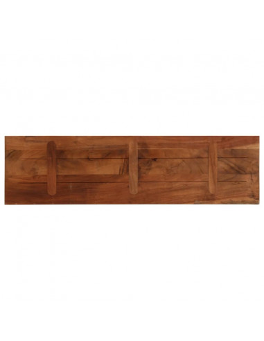 Piano Tavolo 120x30x2,5 cm Rettangolare in Massello di Recupero