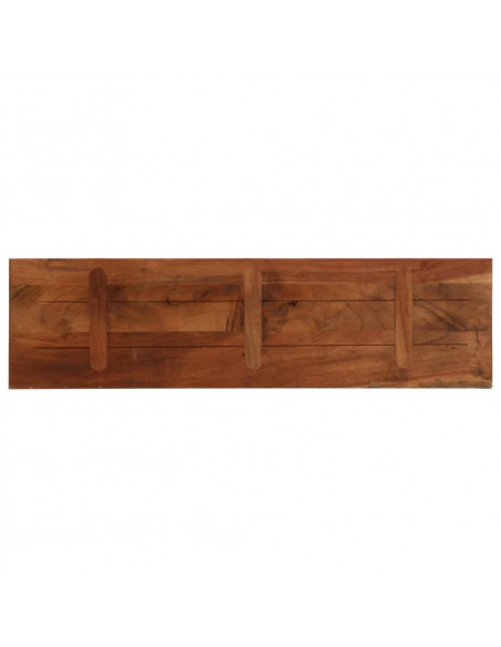Piano Tavolo 120x30x2,5 cm Rettangolare in Massello di Recupero