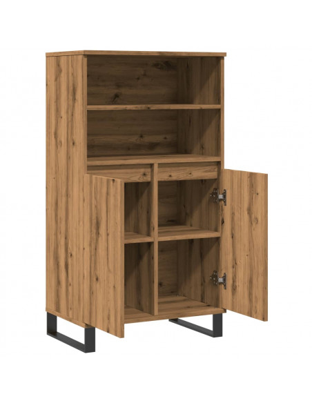 Credenza Rovere Artigianale 60x36x110 cm in Legno Multistrato