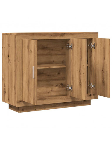 Credenza Rovere Artigianale 92x35x75 cm in Legno Multistrato