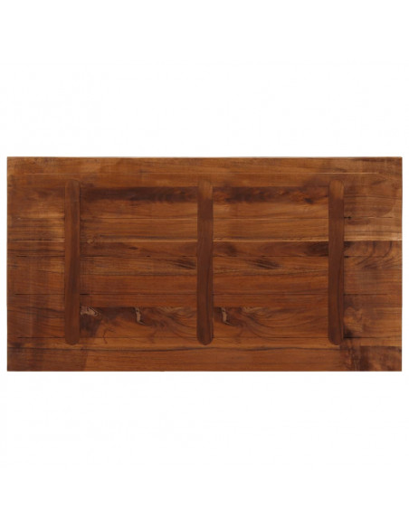 Piano Tavolo 120x50x2,5 cm Rettangolare in Massello di Recupero