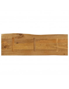 Piano Tavolo 140x40x3,8 cm Bordi Vivi in Legno Massello Mango