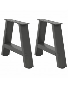 Gambe Tavolino Caffè a A 2 pz Antracite 40x(30-31)cm in Acciaio 2