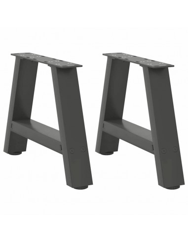 Gambe Tavolino Caffè a A 2 pz Antracite 40x(30-31)cm in Acciaio