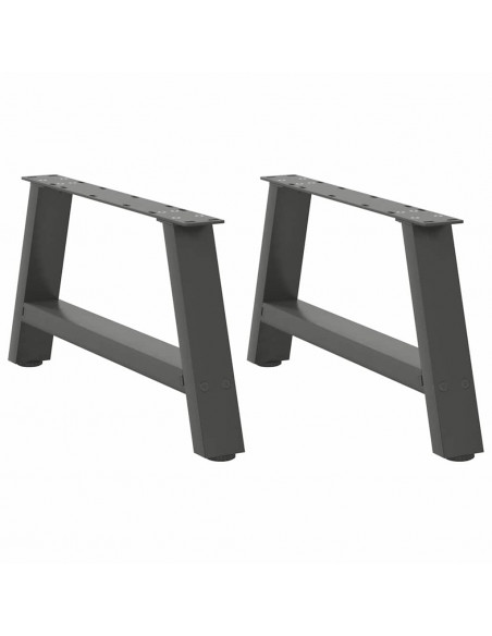 Gambe Tavolino Caffè a A 2 pz Antracite 60x(30-31)cm in Acciaio