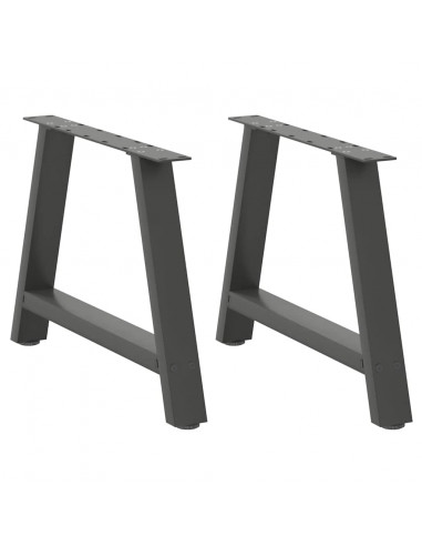 Gambe Tavolino Caffè a A 2 pz Antracite 70x(42-43)cm in Acciaio