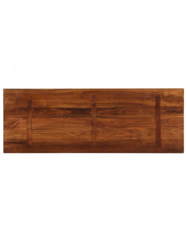 Piano Tavolo 140x60x1,5 cm Rettangolare in Massello di Recupero