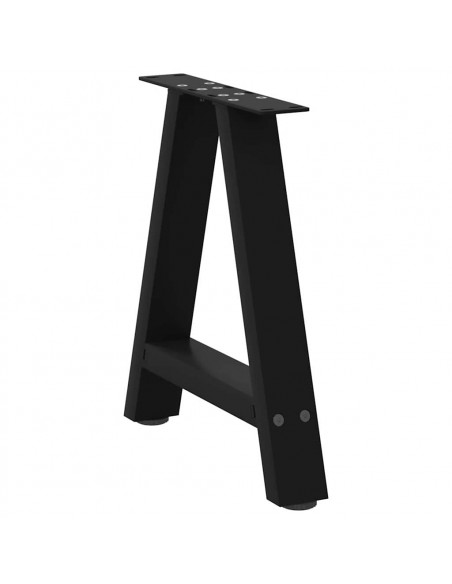 Gambe Tavolino da Caffè a A 2 pz Nero 50x(42-43) cm in Acciaio