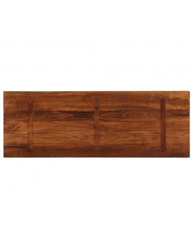 Piano Tavolo 140x60x2,5 cm Rettangolare in Massello di Recupero