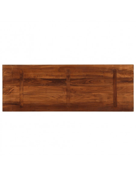Piano Tavolo 140x60x2,5 cm Rettangolare in Massello di Recupero
