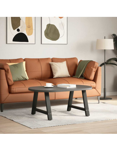 Gambe Tavolino da Caffè a A 2 pz Nero 70x(42-43) cm in Acciaio