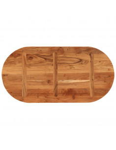 Piano Tavolo 150x50x3,8 cm Ovale in Legno Massello di Acacia