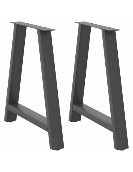 Gambe Tavolo Consolle a A 2pz Antracite 20x28x(72-73)cm Acciaio