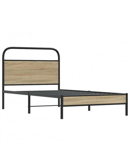Giroletto senza Materasso Rovere Fumo 100x190 cm in Truciolato