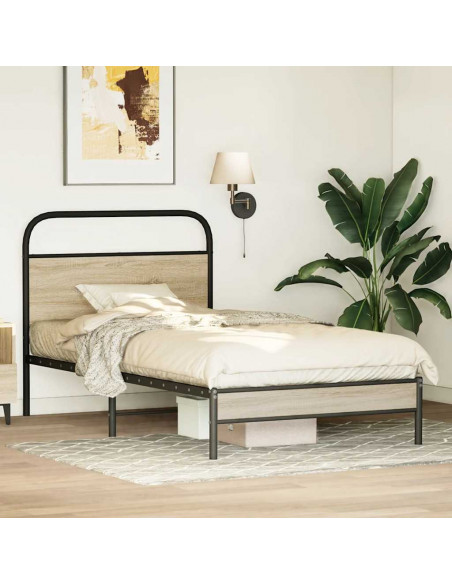 Giroletto senza Materasso Rovere Fumo 100x190 cm in Truciolato