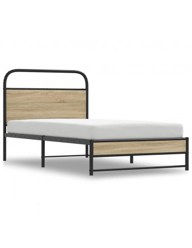 Giroletto senza Materasso Rovere Fumo 100x190 cm in Truciolato