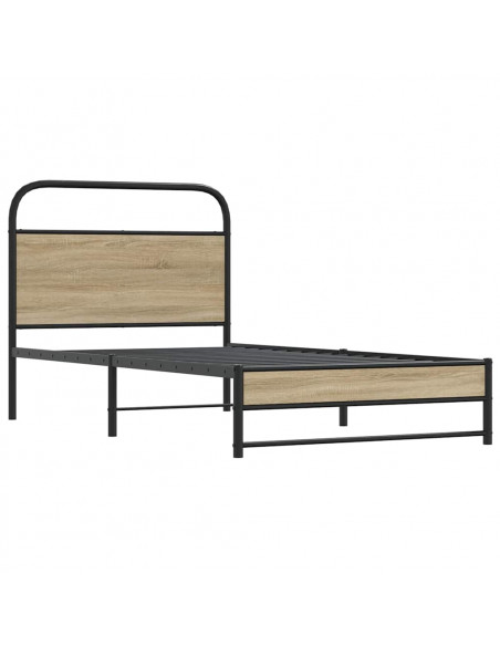 Giroletto senza Materasso Rovere Fumo 100x190 cm in Truciolato
