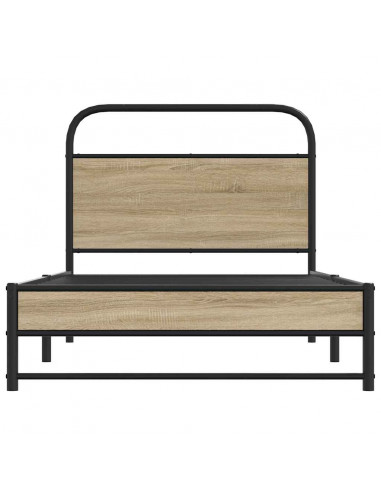 Giroletto senza Materasso Rovere Fumo 100x190 cm in Truciolato