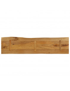 Piano Tavolo 160x40x3,8 cm Bordi Vivi in Legno Massello Mango
