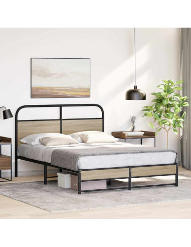 Giroletto senza Materasso Rovere Fumo 120x200 cm in Truciolato