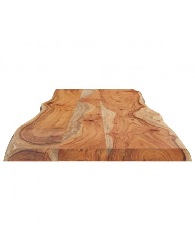 Piano Tavolo 180x40x2,5 cm Rettangolare Legno Acacia Bordi Vivi