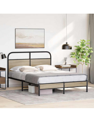 Giroletto senza Materasso Rovere Fumo 135x190 cm in Truciolato