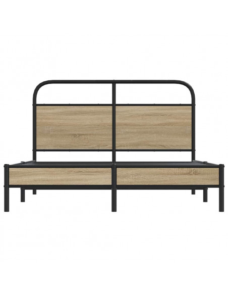 Giroletto senza Materasso Rovere Fumo 135x190 cm in Truciolato